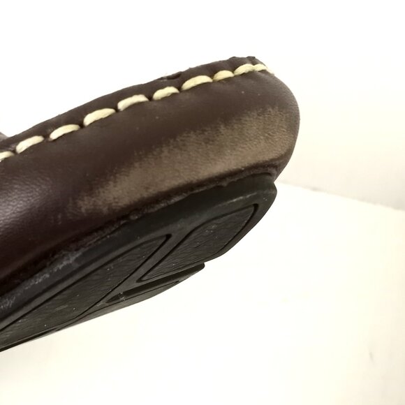 Kenneth Cole Reaction World Hold On Brown Leather Driving Moccasins Loafers - Picture 10 of 11